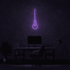 purple neon sign