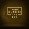 Think Outside The Box Neon Sign